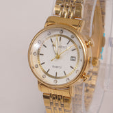 Golden Chain Womans Watch White Dial